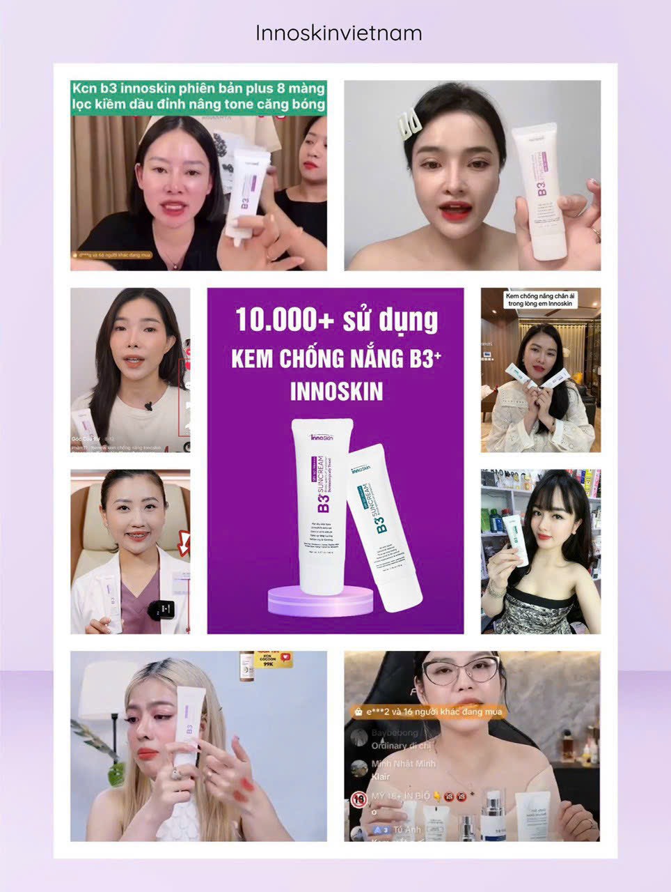 Khách hàng nhà em cũng đến phải lập hội nghiệm kem chống nắng B3 Innoskin mất thôi chị em ơi