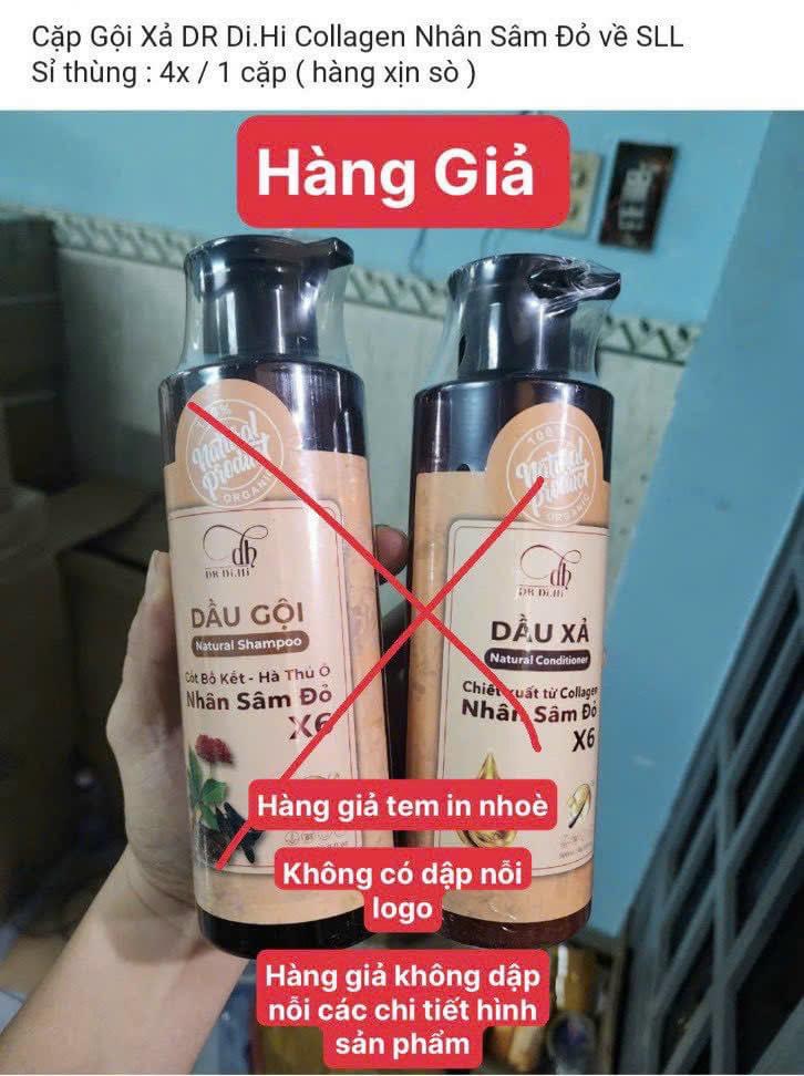 Trên thị trường đã xuất hiện hàng giả của bộ cốt gội bồ kết Nhân Sâm Đỏ nhà Dr DiHi Trên thị trường đã xuất hiện hàng giả của bộ cốt gội bồ kết Nhân Sâm Đỏ nhà Dr DiHi