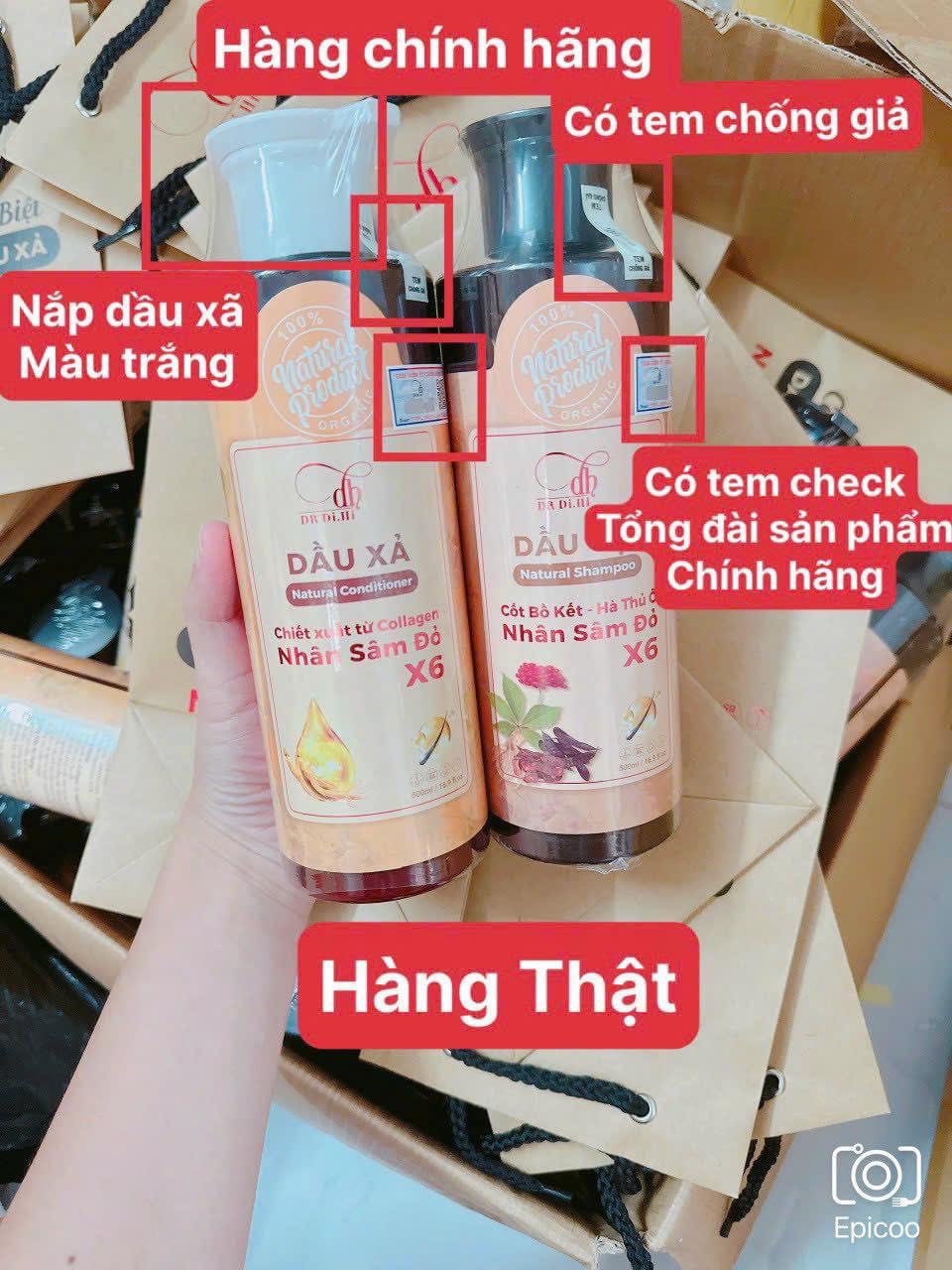 Trên thị trường đã xuất hiện hàng giả của bộ cốt gội bồ kết Nhân Sâm Đỏ nhà Dr DiHi Trên thị trường đã xuất hiện hàng giả của bộ cốt gội bồ kết Nhân Sâm Đỏ nhà Dr DiHi