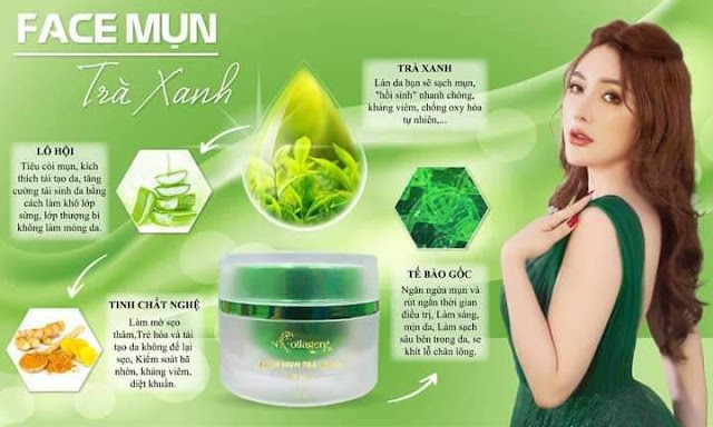 Kem Face Giảm Mụn Tinh Chất Trà Xanh N Collagen Kem Face Giảm Mụn Tinh Chất Trà Xanh N Collagen