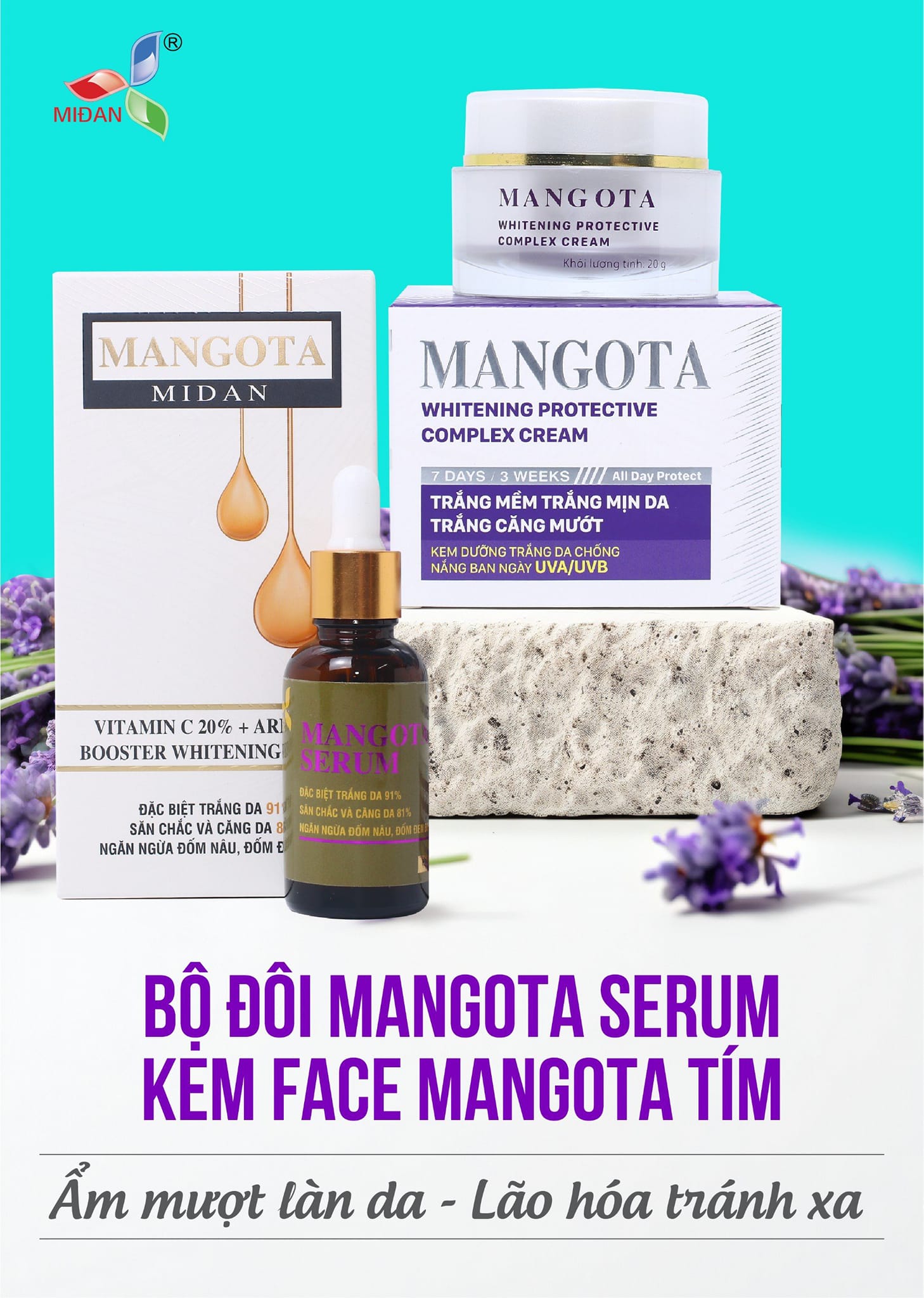 Serum Mangota Vitamin c 20% Tặng kem Face Mangotan Tím Serum Mangota Vitamin c 20% Tặng kem Face Mangotan Tím