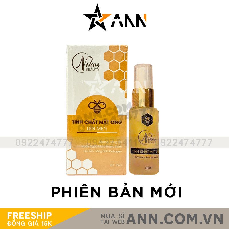 Serum Tinh Chất Mật Ong Lên Men Nikos Beauty Phiên Bản Mới ngừa thâm nám tái sinh da Serum Tinh Chất Mật Ong Lên Men Nikos Beauty Phiên Bản Mới ngừa thâm nám tái sinh da