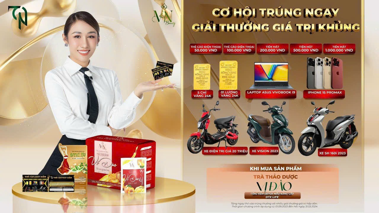 Giảm cân Vị Đào tặng kèm thẻ cào may mắn