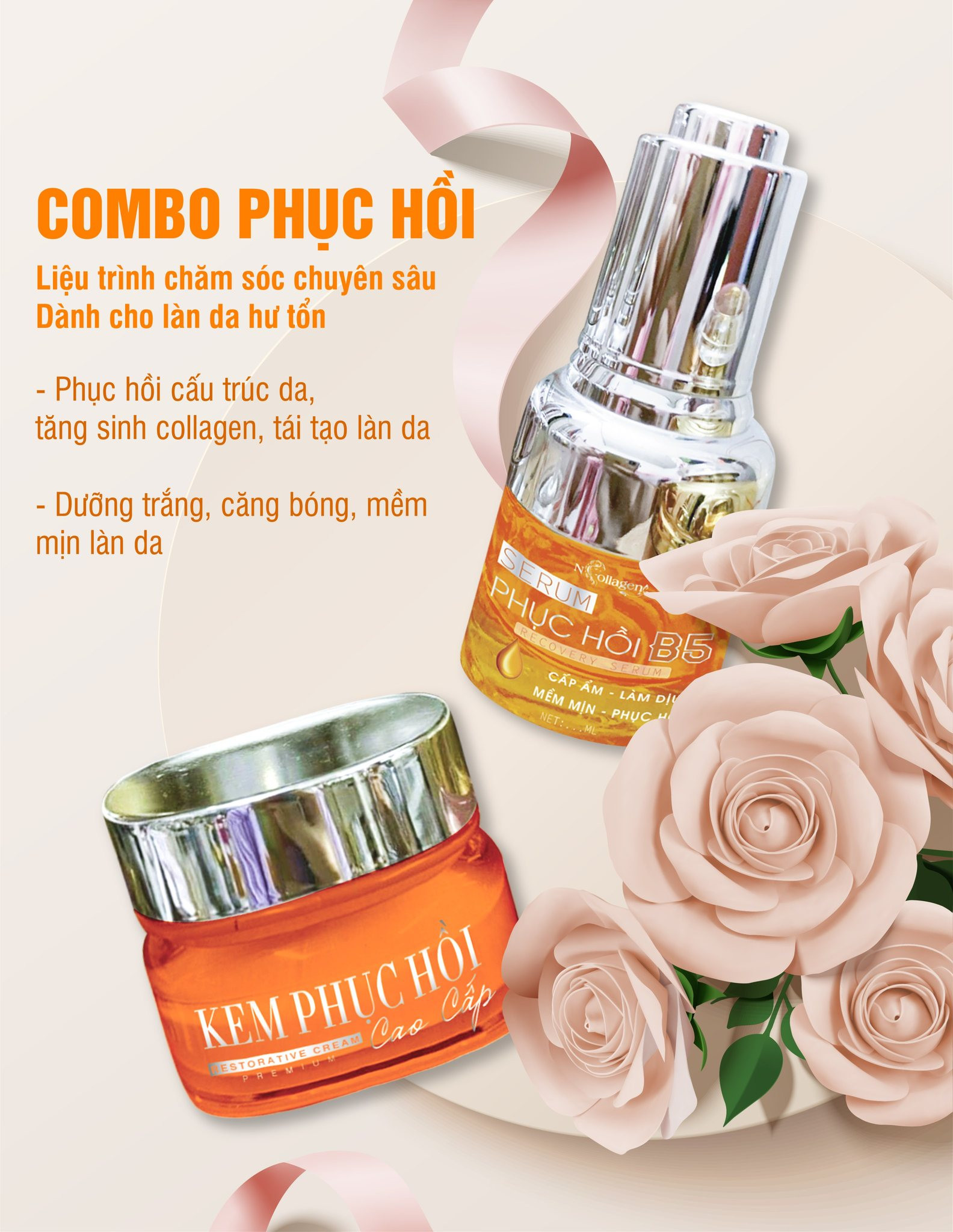 phục hồi làm da KEM FACE B5 N Collagen phục hồi làm da KEM FACE B5 N Collagen