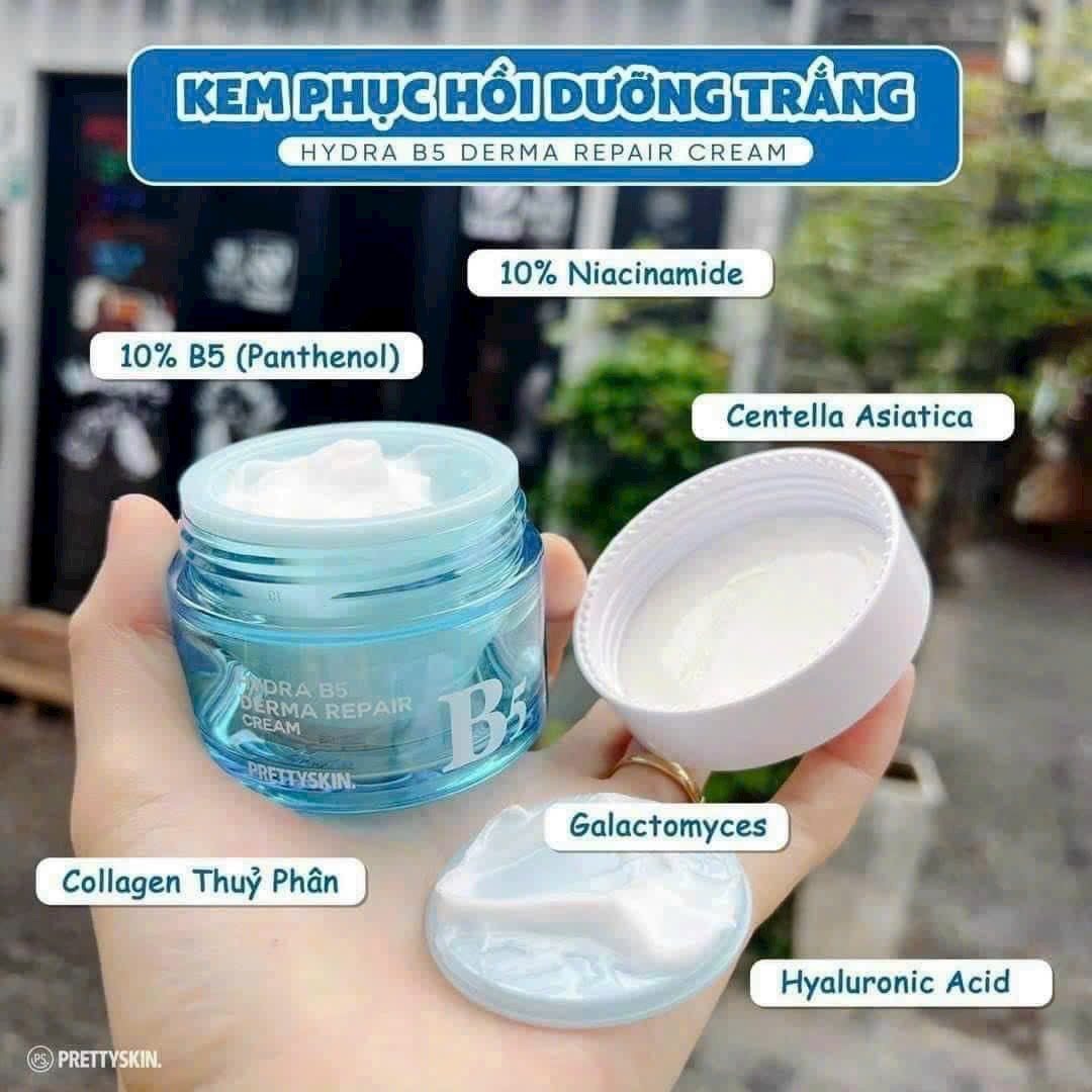 Trùm cuối phục hồi da dưỡng trắng và chống nắng gọi tên kem B5 Prettyskin Trùm cuối phục hồi da dưỡng trắng và chống nắng gọi tên kem B5 Prettyskin