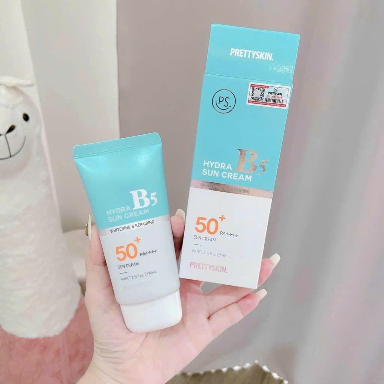 Trùm cuối phục hồi da dưỡng trắng và chống nắng gọi tên kem B5 Prettyskin Trùm cuối phục hồi da dưỡng trắng và chống nắng gọi tên kem B5 Prettyskin