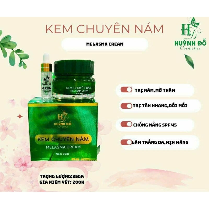 Kem Face Chuyên Nám Huỳnh Đỗ Melasma Cream Phiên Bản Mới Kem Face Chuyên Nám Huỳnh Đỗ Melasma Cream Phiên Bản Mới