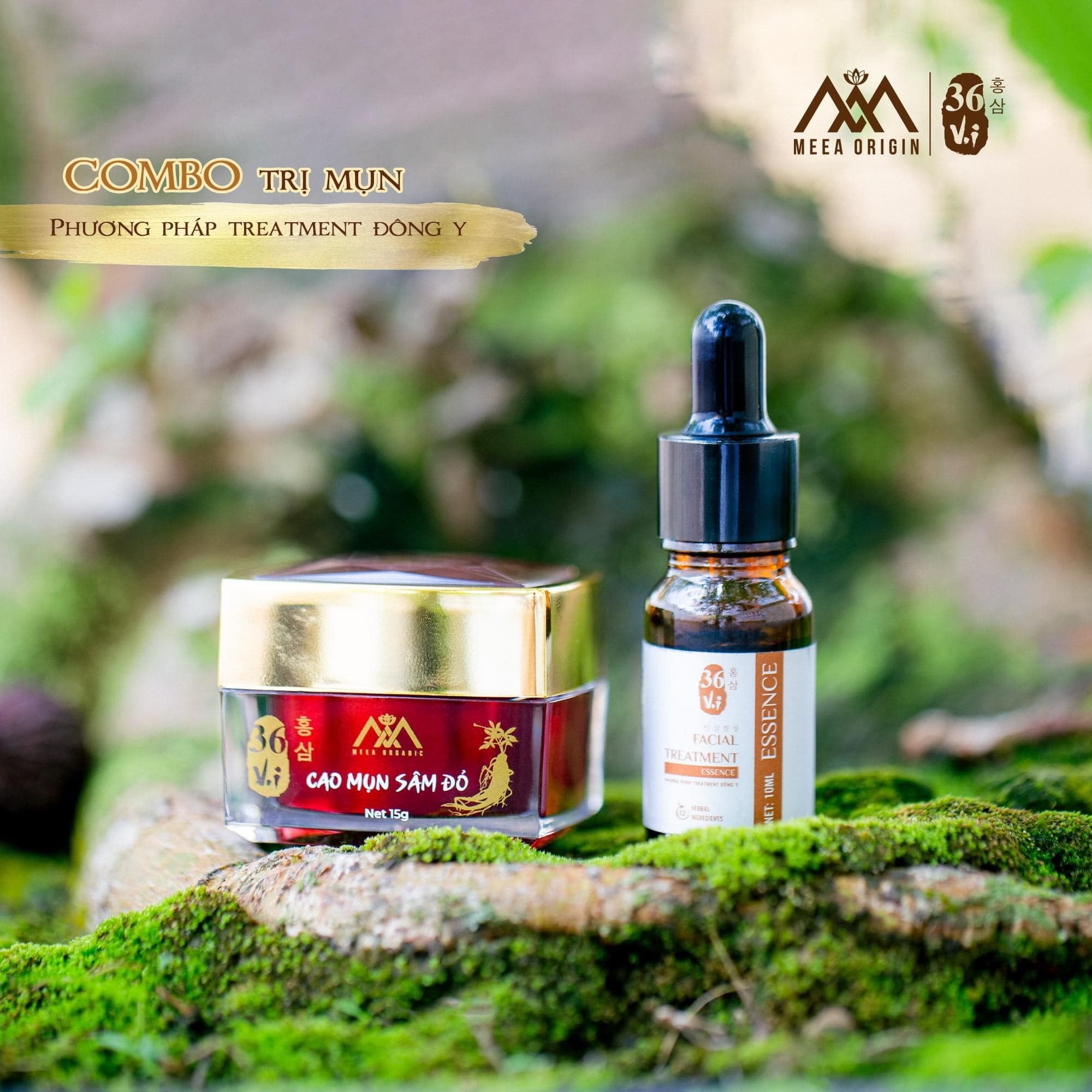Combo Cao Mụn Sâm Đỏ và Serum Cốt Thảo Dược 36 vị Meea Organic Combo Cao Mụn Sâm Đỏ và Serum Cốt Thảo Dược 36 vị Meea Organic