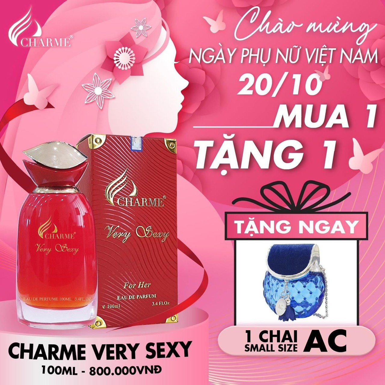 Deal thơm nhất năm lại thêm quà ngọt bão sale mừng ngày phụ nữ Việt Nam 20/10 chính thức đổ bộ tại Charme Perfume Deal thơm nhất năm lại thêm quà ngọt bão sale mừng ngày phụ nữ Việt Nam 20/10 chính thức đổ bộ tại Charme Perfume