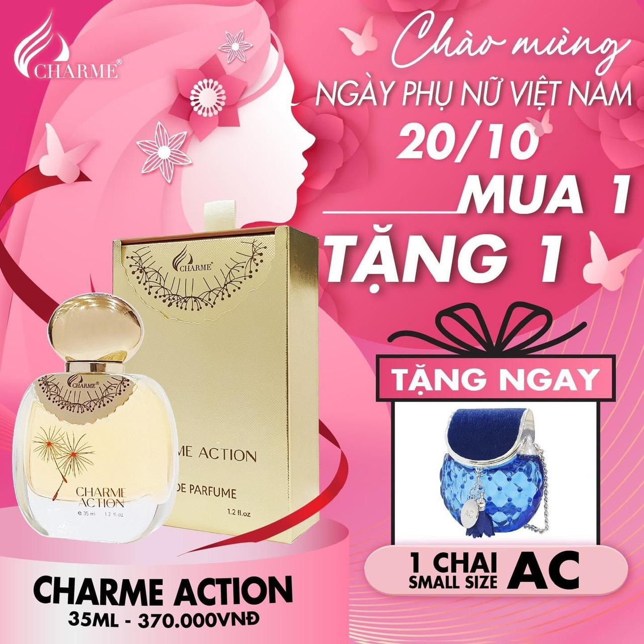 Deal thơm nhất năm lại thêm quà ngọt bão sale mừng ngày phụ nữ Việt Nam 20/10 chính thức đổ bộ tại Charme Perfume Deal thơm nhất năm lại thêm quà ngọt bão sale mừng ngày phụ nữ Việt Nam 20/10 chính thức đổ bộ tại Charme Perfume