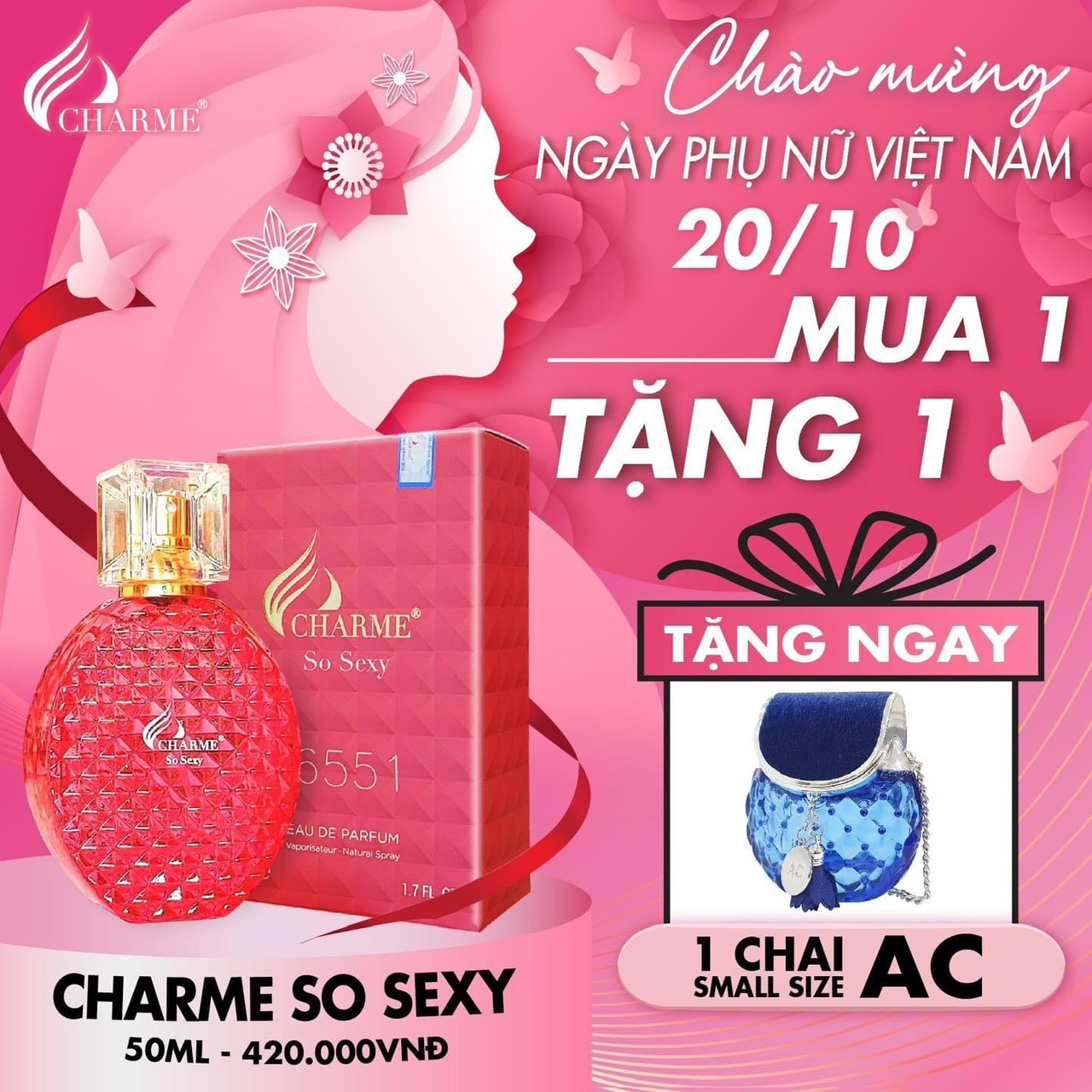 Deal thơm nhất năm lại thêm quà ngọt bão sale mừng ngày phụ nữ Việt Nam 20/10 chính thức đổ bộ tại Charme Perfume Deal thơm nhất năm lại thêm quà ngọt bão sale mừng ngày phụ nữ Việt Nam 20/10 chính thức đổ bộ tại Charme Perfume