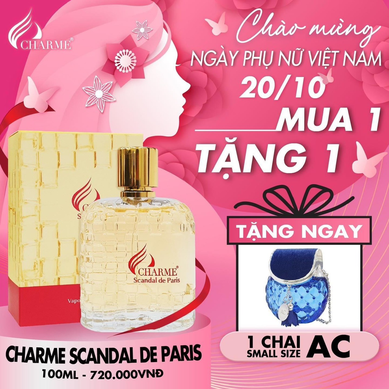 Deal thơm nhất năm lại thêm quà ngọt bão sale mừng ngày phụ nữ Việt Nam 20/10 chính thức đổ bộ tại Charme Perfume Deal thơm nhất năm lại thêm quà ngọt bão sale mừng ngày phụ nữ Việt Nam 20/10 chính thức đổ bộ tại Charme Perfume