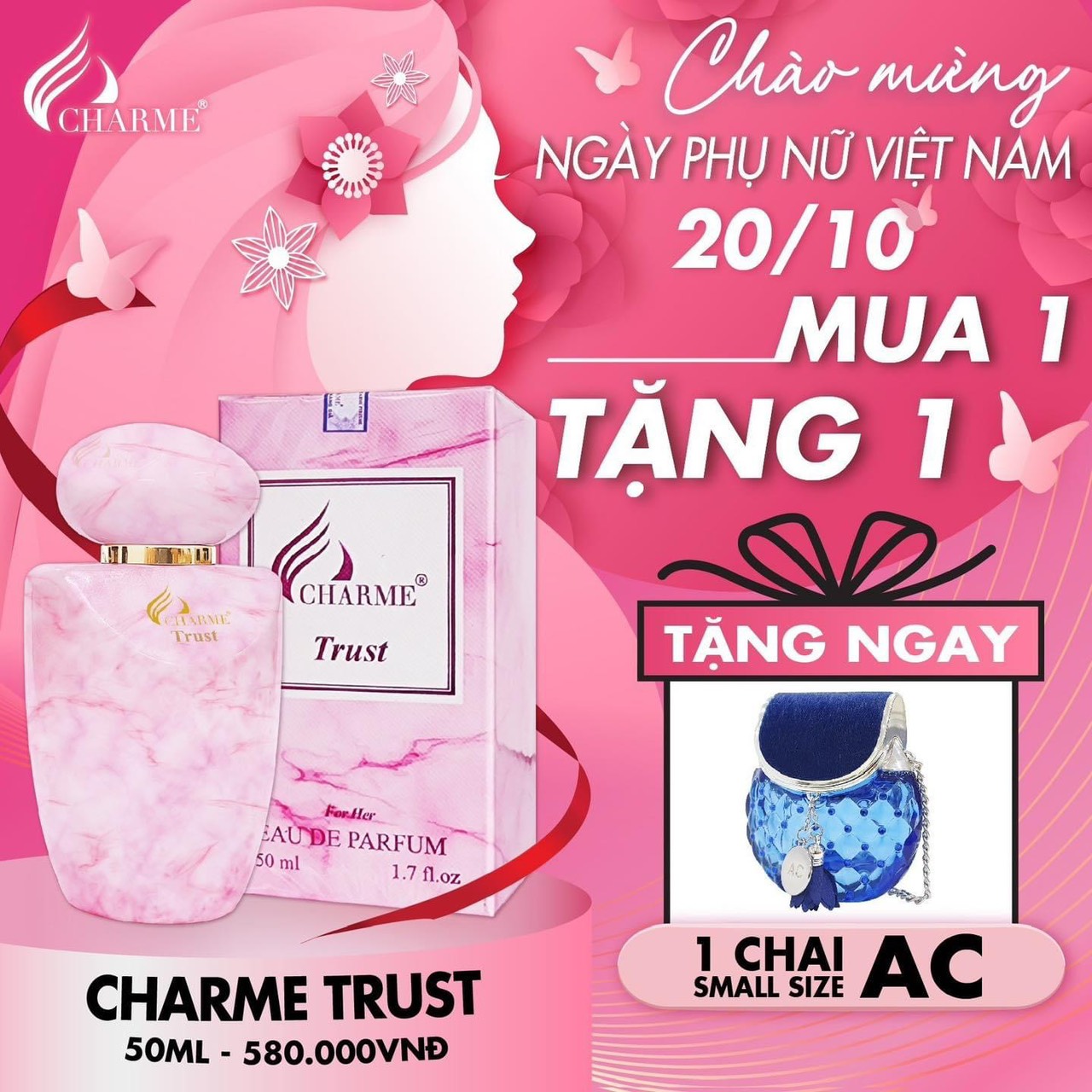 Deal thơm nhất năm lại thêm quà ngọt bão sale mừng ngày phụ nữ Việt Nam 20/10 chính thức đổ bộ tại Charme Perfume Deal thơm nhất năm lại thêm quà ngọt bão sale mừng ngày phụ nữ Việt Nam 20/10 chính thức đổ bộ tại Charme Perfume
