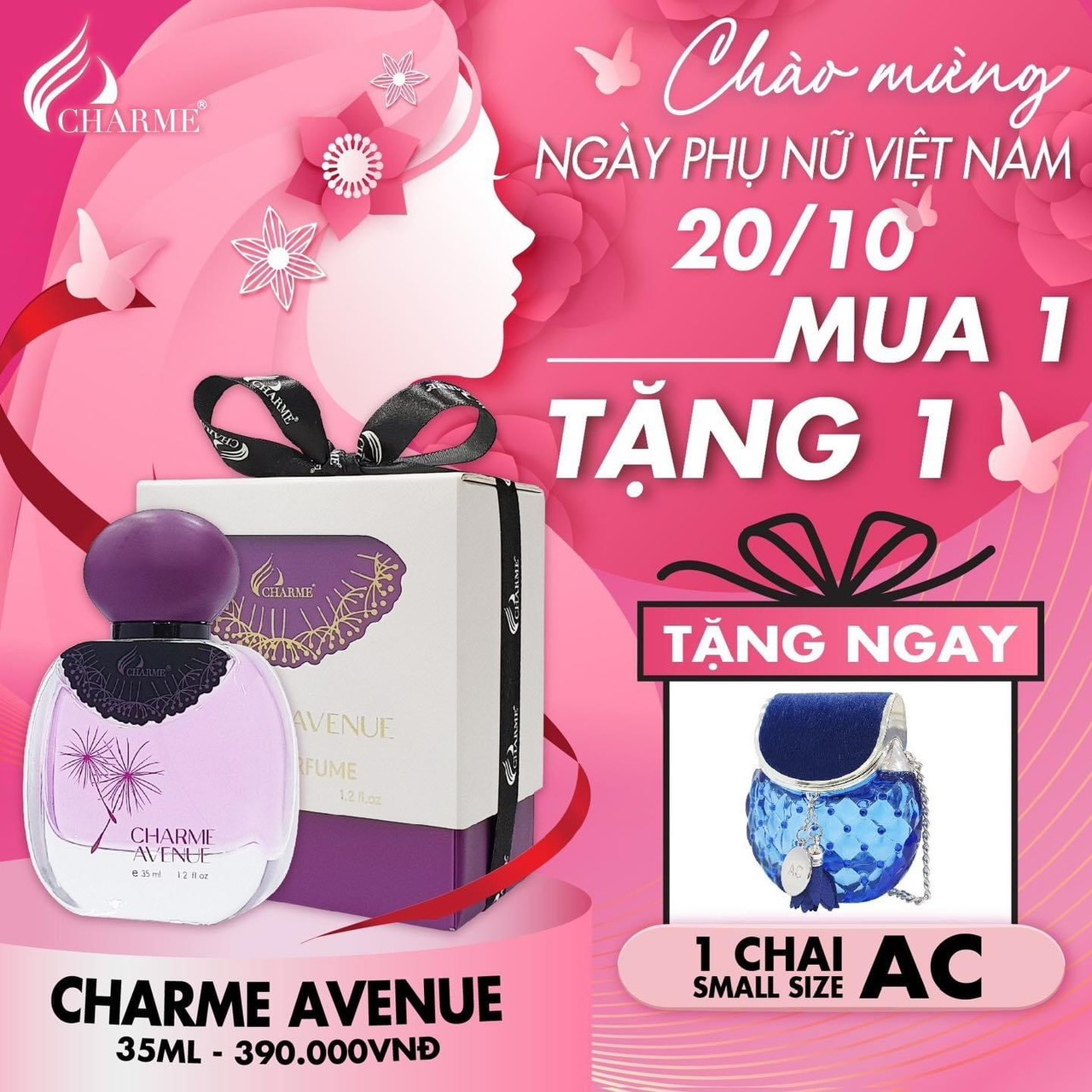 Deal thơm nhất năm lại thêm quà ngọt bão sale mừng ngày phụ nữ Việt Nam 20/10 chính thức đổ bộ tại Charme Perfume Deal thơm nhất năm lại thêm quà ngọt bão sale mừng ngày phụ nữ Việt Nam 20/10 chính thức đổ bộ tại Charme Perfume