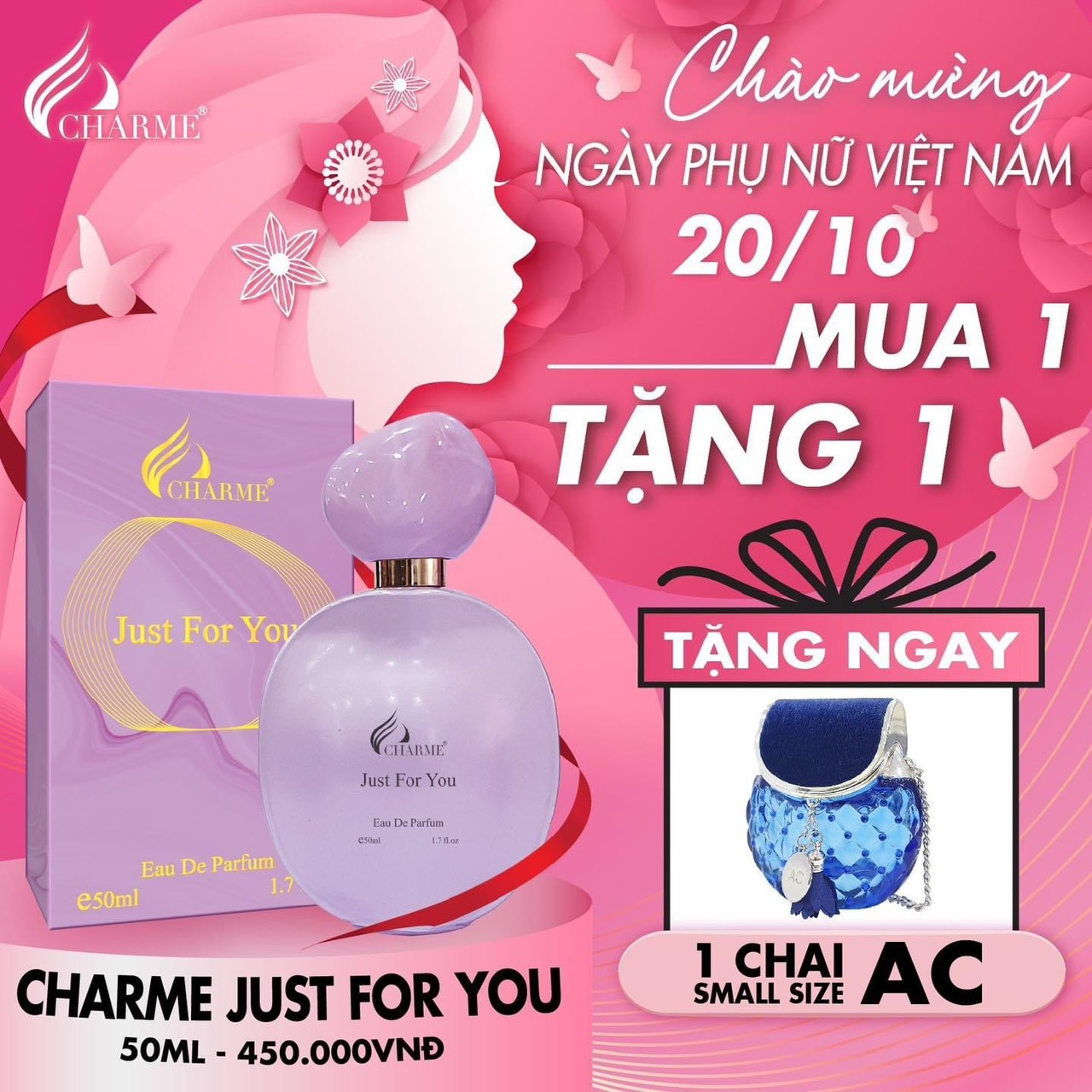 Deal thơm nhất năm lại thêm quà ngọt bão sale mừng ngày phụ nữ Việt Nam 20/10 chính thức đổ bộ tại Charme Perfume Deal thơm nhất năm lại thêm quà ngọt bão sale mừng ngày phụ nữ Việt Nam 20/10 chính thức đổ bộ tại Charme Perfume
