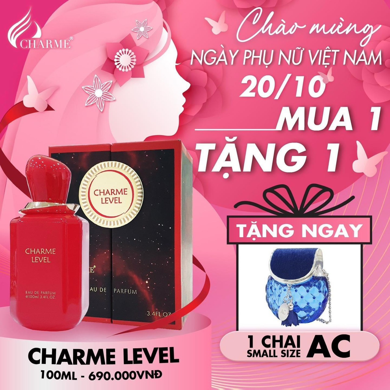 Deal thơm nhất năm lại thêm quà ngọt bão sale mừng ngày phụ nữ Việt Nam 20/10 chính thức đổ bộ tại Charme Perfume Deal thơm nhất năm lại thêm quà ngọt bão sale mừng ngày phụ nữ Việt Nam 20/10 chính thức đổ bộ tại Charme Perfume