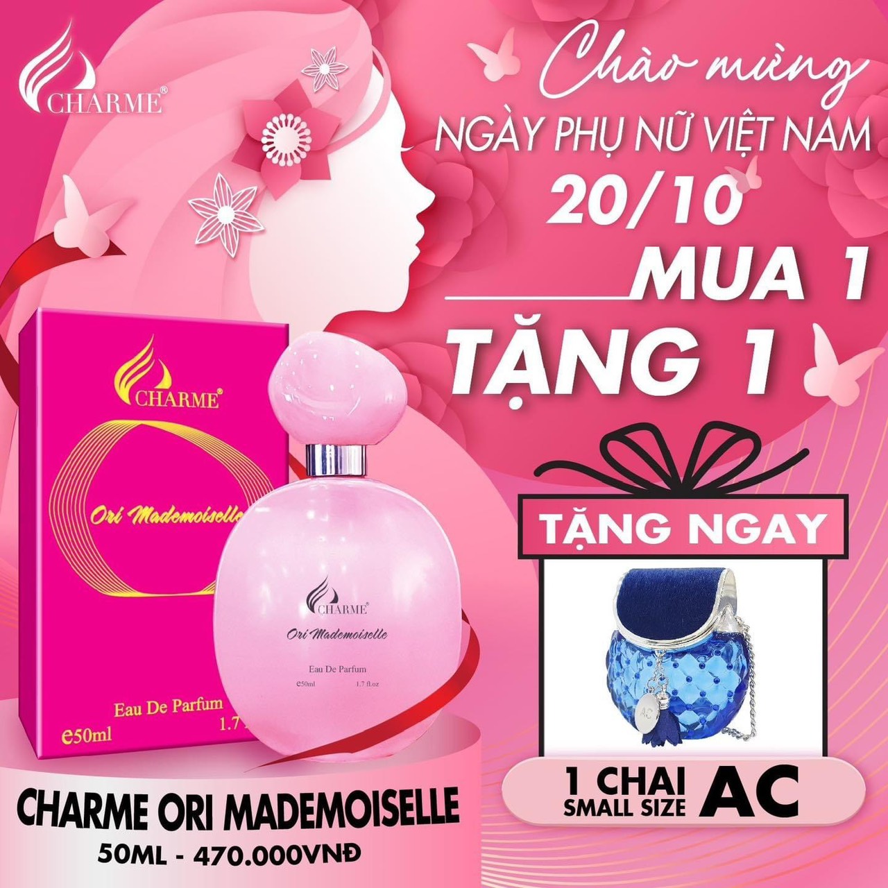 Deal thơm nhất năm lại thêm quà ngọt bão sale mừng ngày phụ nữ Việt Nam 20/10 chính thức đổ bộ tại Charme Perfume Deal thơm nhất năm lại thêm quà ngọt bão sale mừng ngày phụ nữ Việt Nam 20/10 chính thức đổ bộ tại Charme Perfume