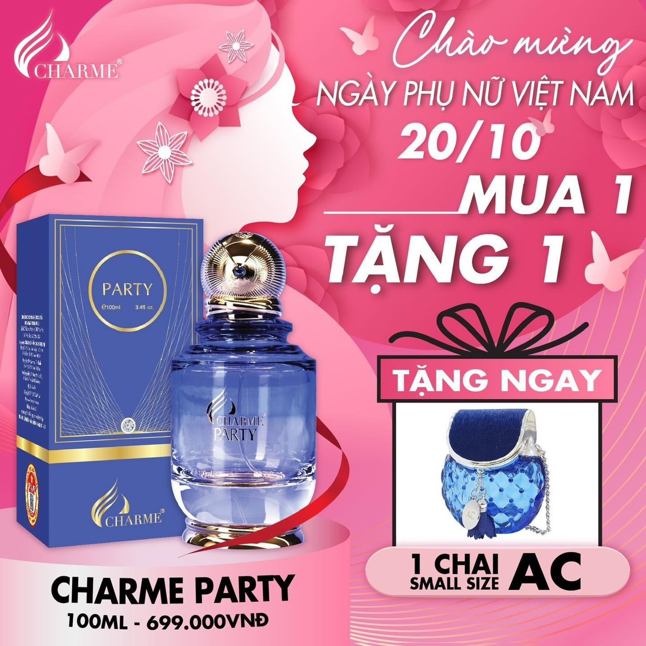 Deal thơm nhất năm lại thêm quà ngọt bão sale mừng ngày phụ nữ Việt Nam 20/10 chính thức đổ bộ tại Charme Perfume Deal thơm nhất năm lại thêm quà ngọt bão sale mừng ngày phụ nữ Việt Nam 20/10 chính thức đổ bộ tại Charme Perfume