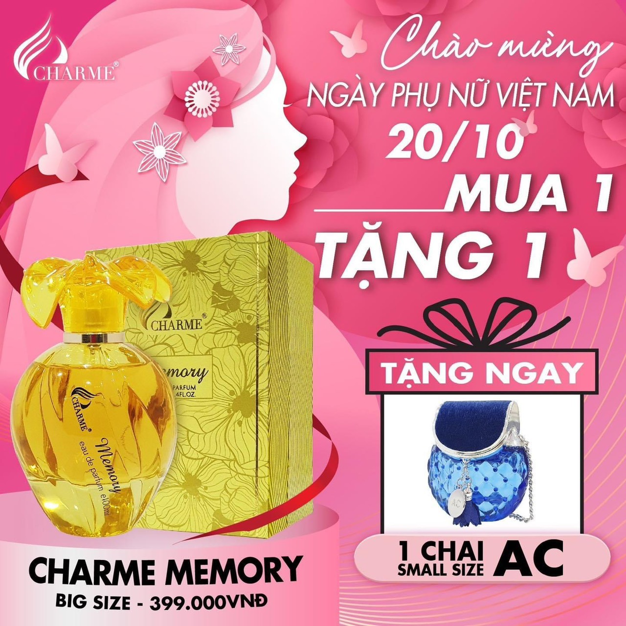 Deal thơm nhất năm lại thêm quà ngọt bão sale mừng ngày phụ nữ Việt Nam 20/10 chính thức đổ bộ tại Charme Perfume Deal thơm nhất năm lại thêm quà ngọt bão sale mừng ngày phụ nữ Việt Nam 20/10 chính thức đổ bộ tại Charme Perfume