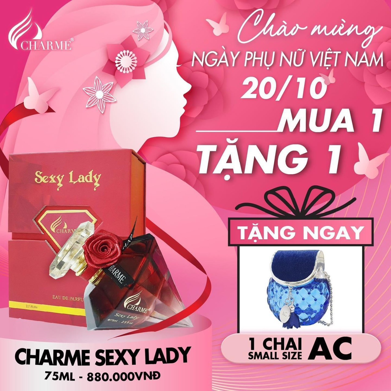Deal thơm nhất năm lại thêm quà ngọt bão sale mừng ngày phụ nữ Việt Nam 20/10 chính thức đổ bộ tại Charme Perfume Deal thơm nhất năm lại thêm quà ngọt bão sale mừng ngày phụ nữ Việt Nam 20/10 chính thức đổ bộ tại Charme Perfume
