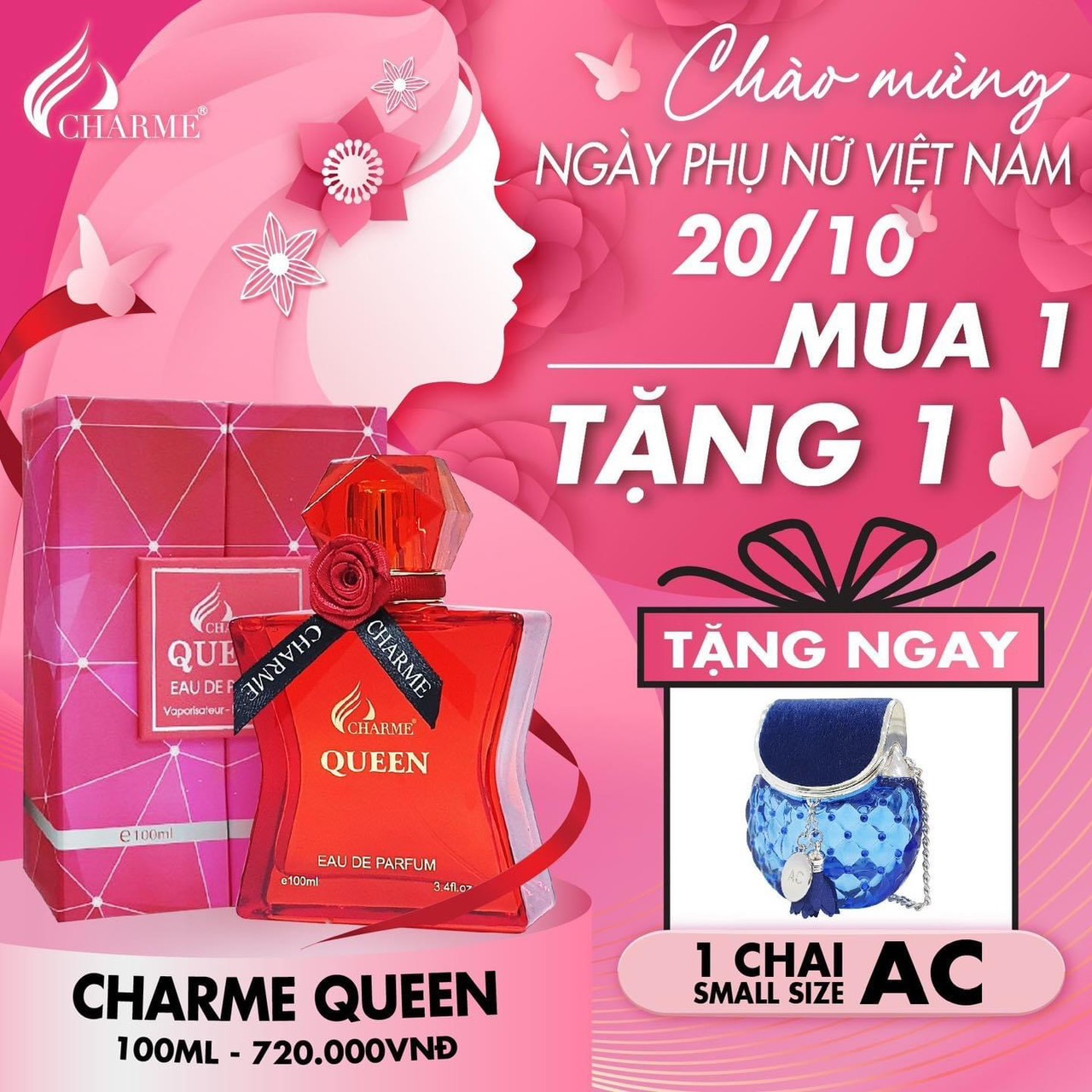 Deal thơm nhất năm lại thêm quà ngọt bão sale mừng ngày phụ nữ Việt Nam 20/10 chính thức đổ bộ tại Charme Perfume Deal thơm nhất năm lại thêm quà ngọt bão sale mừng ngày phụ nữ Việt Nam 20/10 chính thức đổ bộ tại Charme Perfume