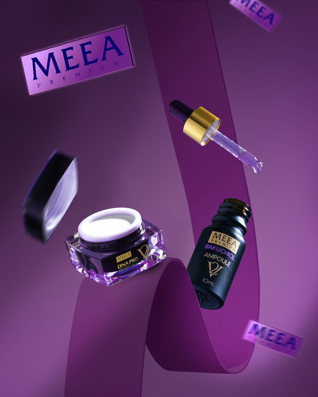 Combo Dưỡng Da Face Cá Hồi DNA Pro V2 Mini + Serum Bakuchiol Amploule V2 Mini Meea Origin