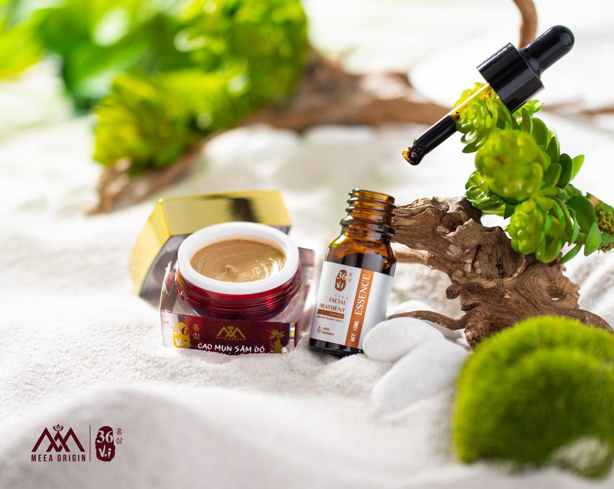 Combo Cao Mụn Sâm Đỏ và Serum Cốt Thảo Dược 36 vị Meea Organic Combo Cao Mụn Sâm Đỏ và Serum Cốt Thảo Dược 36 vị Meea Organic