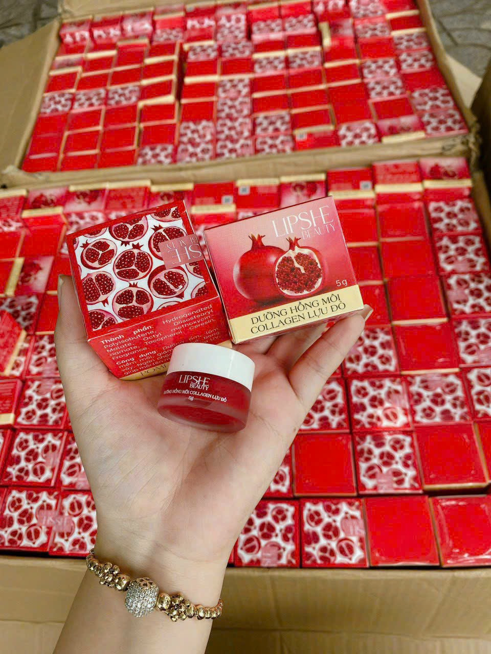 Dưỡng Hồng Môi Collagen Lựu Đỏ LIPSHE Beauty Dưỡng Hồng Môi Collagen Lựu Đỏ LIPSHE Beauty