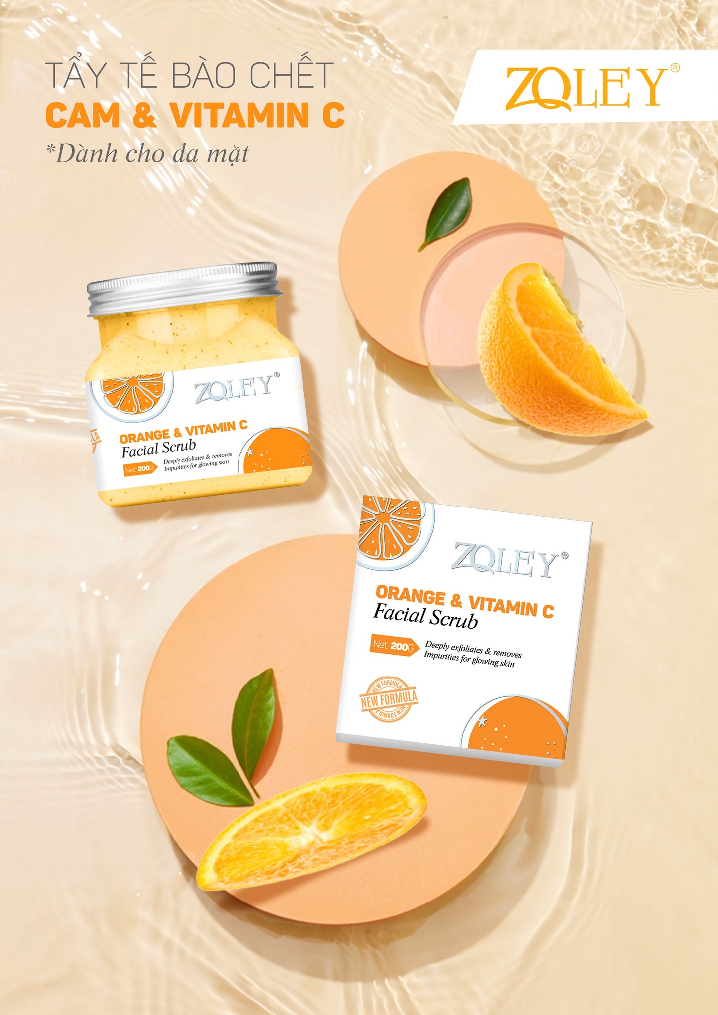 Tẩy Tế Bào Chết Cam Dành Cho Body Và Face Zoley Tẩy Tế Bào Chết Cam Dành Cho Body Và Face Zoley