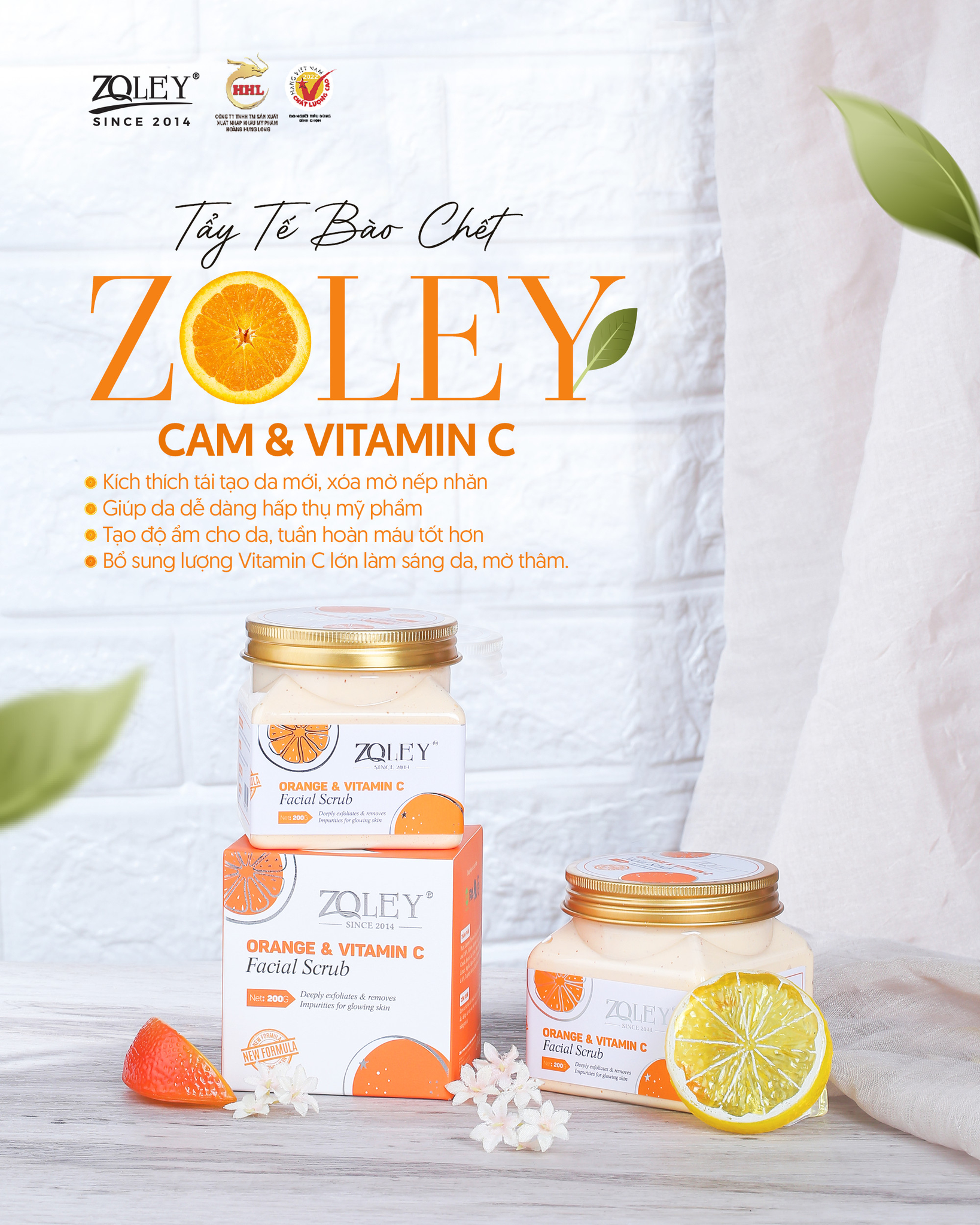 Tẩy Tế Bào Chết Cam Dành Cho Body Và Face Zoley Tẩy Tế Bào Chết Cam Dành Cho Body Và Face Zoley