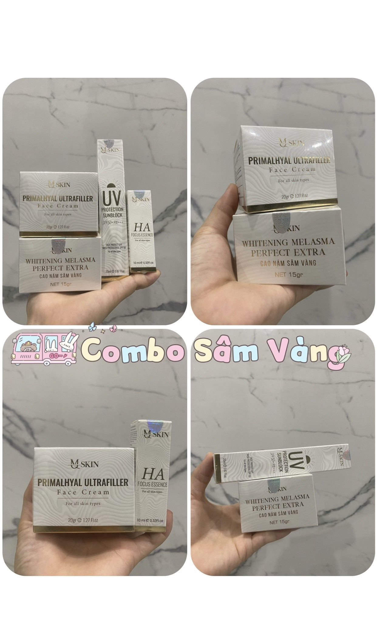 Combo Kem Face Sâm Vàng MQ Skin