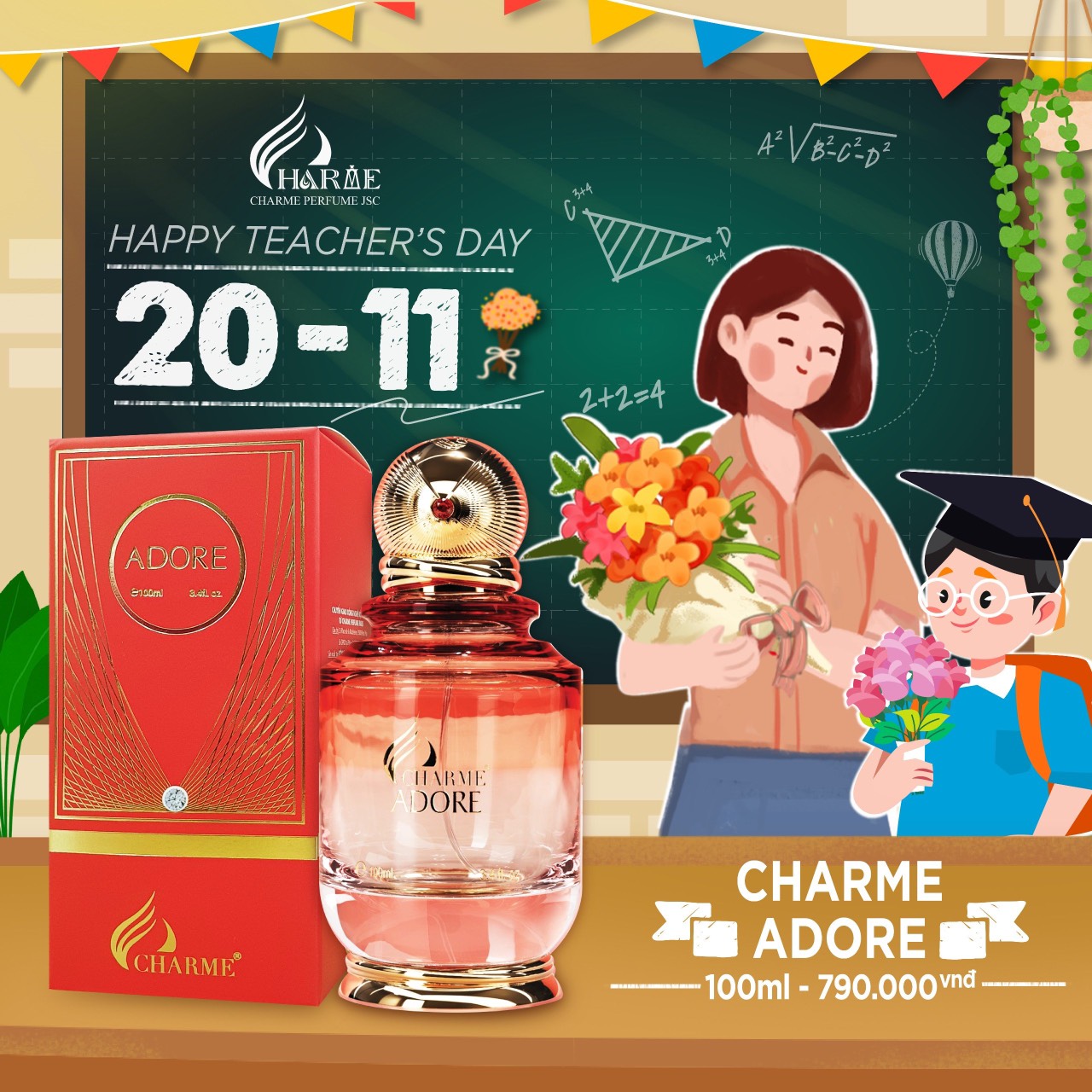 Hương Charm tinh tế trọn tình tri ân tháng 11 - tháng của thầy cô Hương Charm tinh tế trọn tình tri ân tháng 11 - tháng của thầy cô