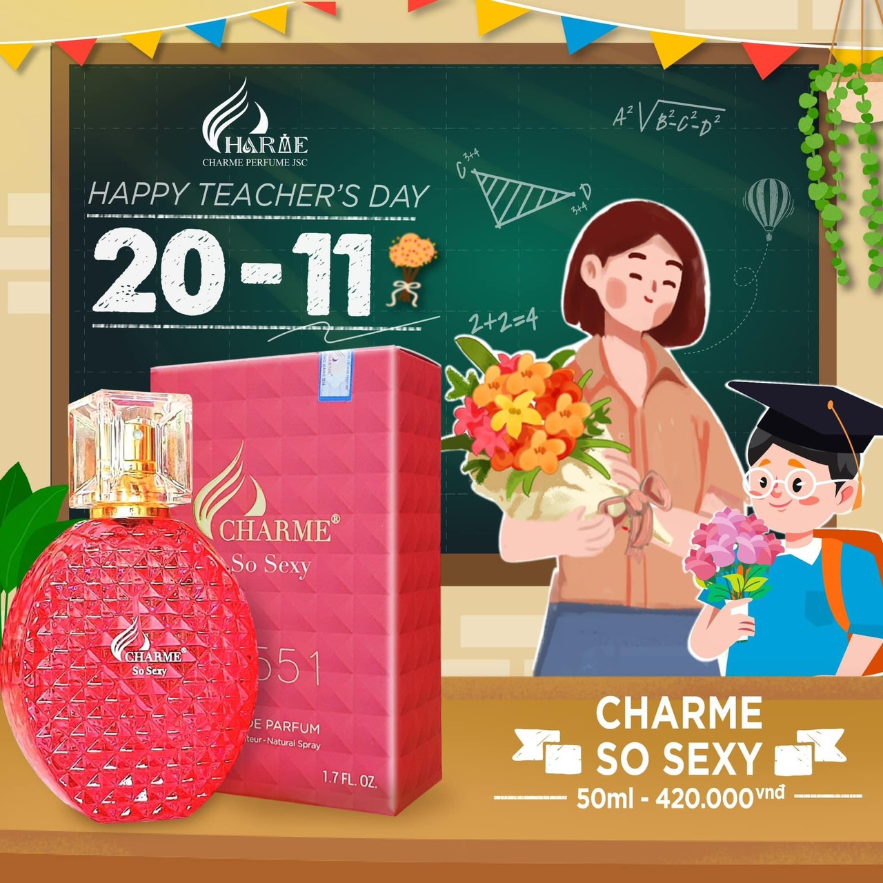 Hương Charm tinh tế trọn tình tri ân tháng 11 - tháng của thầy cô Hương Charm tinh tế trọn tình tri ân tháng 11 - tháng của thầy cô