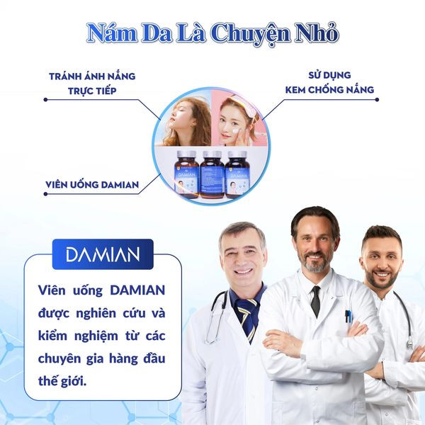 Viên uống trắng da Damian Viên uống trắng da Damian