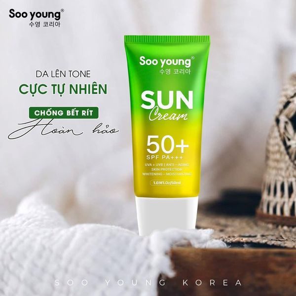 Kem Chống Nắng Lục Tảo Soo Young Phiên Bản Mới Dạng Sữa Kem Chống Nắng Lục Tảo Soo Young Phiên Bản Mới Dạng Sữa
