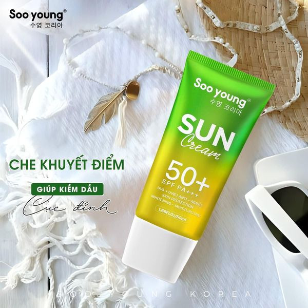 Kem Chống Nắng Lục Tảo Soo Young Phiên Bản Mới Dạng Sữa Kem Chống Nắng Lục Tảo Soo Young Phiên Bản Mới Dạng Sữa