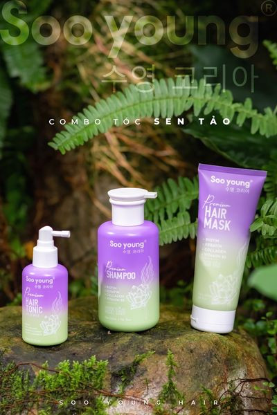 Combo Gội Xả Xịt Tóc Sen Tảo Soo Young Combo Gội Xả Xịt Tóc Sen Tảo Soo Young