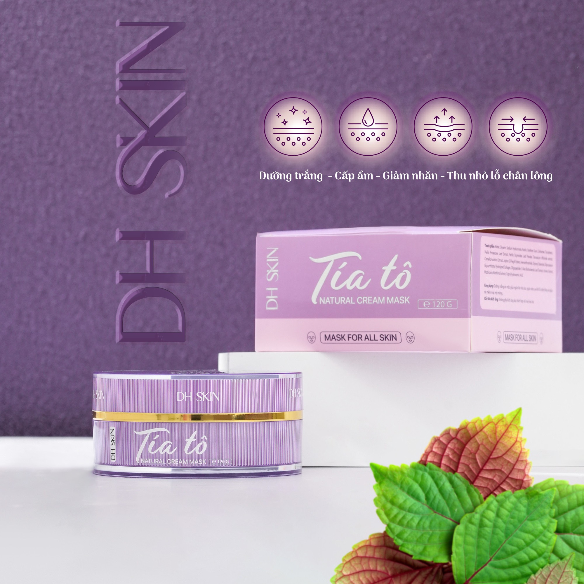 Nạ Tía Tô đắp mặt siêu phê da siêu đẹp Nạ Tía Tô đắp mặt siêu phê da siêu đẹp