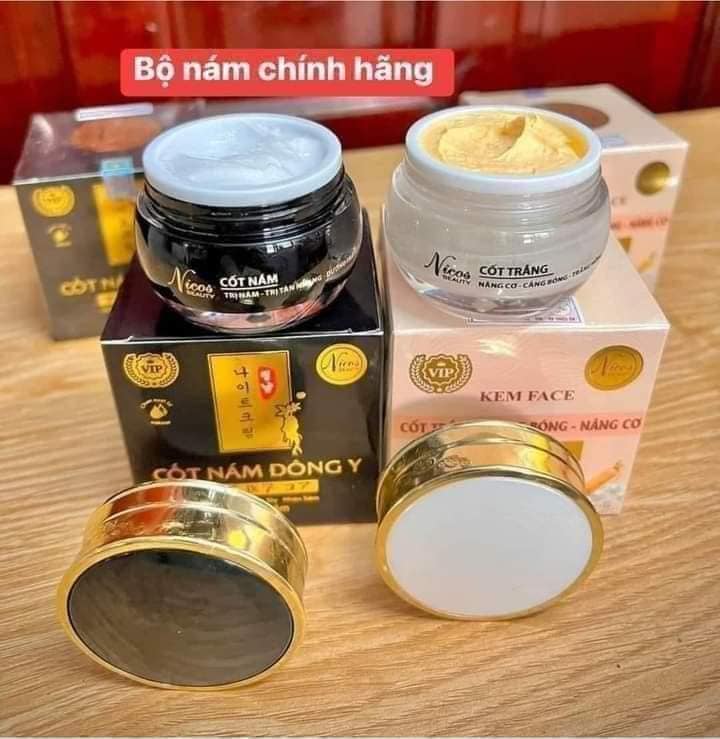 COMBO kem Face cốt Nám Đông ý NiCos và kem cốt Trắng nâng cơ Nicos Beauty COMBO kem Face cốt Nám Đông ý NiCos và kem cốt Trắng nâng cơ Nicos Beauty