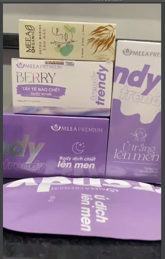 Combo Dưỡng Trắng Body Trendy Meea Premium Organic