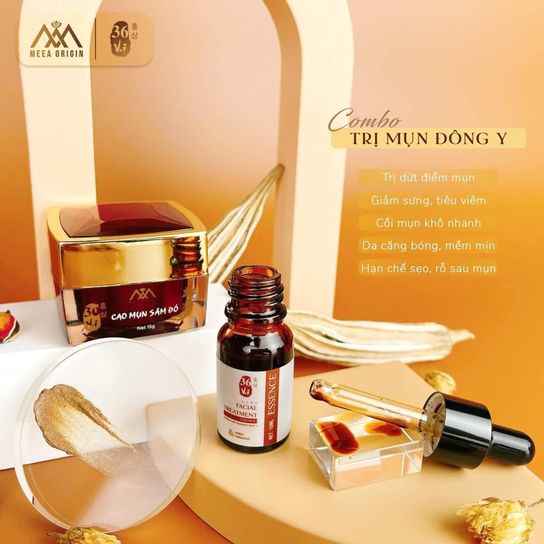 Combo Cao Mụn Sâm Đỏ và Serum Cốt Thảo Dược 36 vị Meea Organic Combo Cao Mụn Sâm Đỏ và Serum Cốt Thảo Dược 36 vị Meea Organic