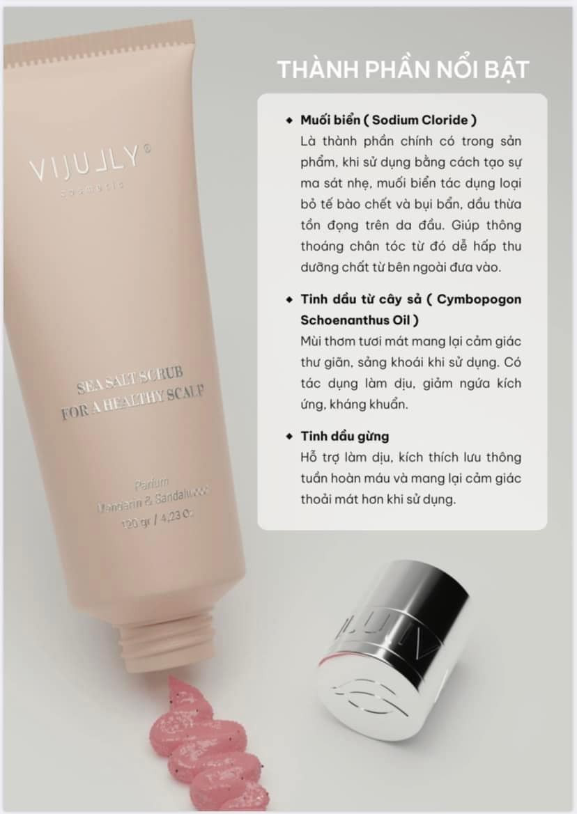 Vijully Seasalt Scrub với 2 phiên bản hoàn hảo dành cho Tóc Thường và cả Tóc tẩy nhuộm Vijully Seasalt Scrub với 2 phiên bản hoàn hảo dành cho Tóc Thường và cả Tóc tẩy nhuộm