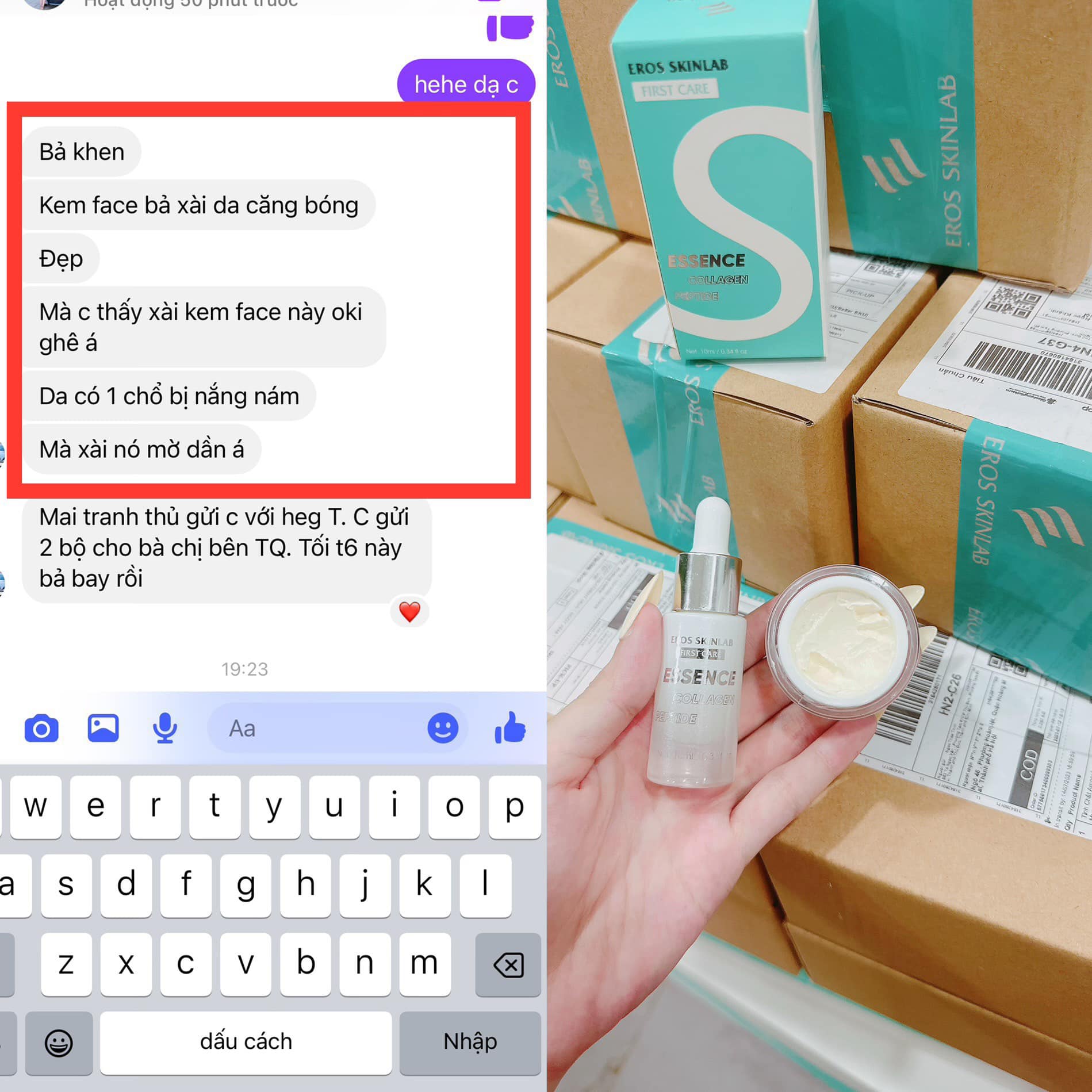 Combo thần thánh cho làn da kem face MNM và Serum Serum Tinh Chất Соlаɡеп Peptide Eros Skinlab Combo thần thánh cho làn da kem face MNM và Serum Serum Tinh Chất Соlаɡеп Peptide Eros Skinlab