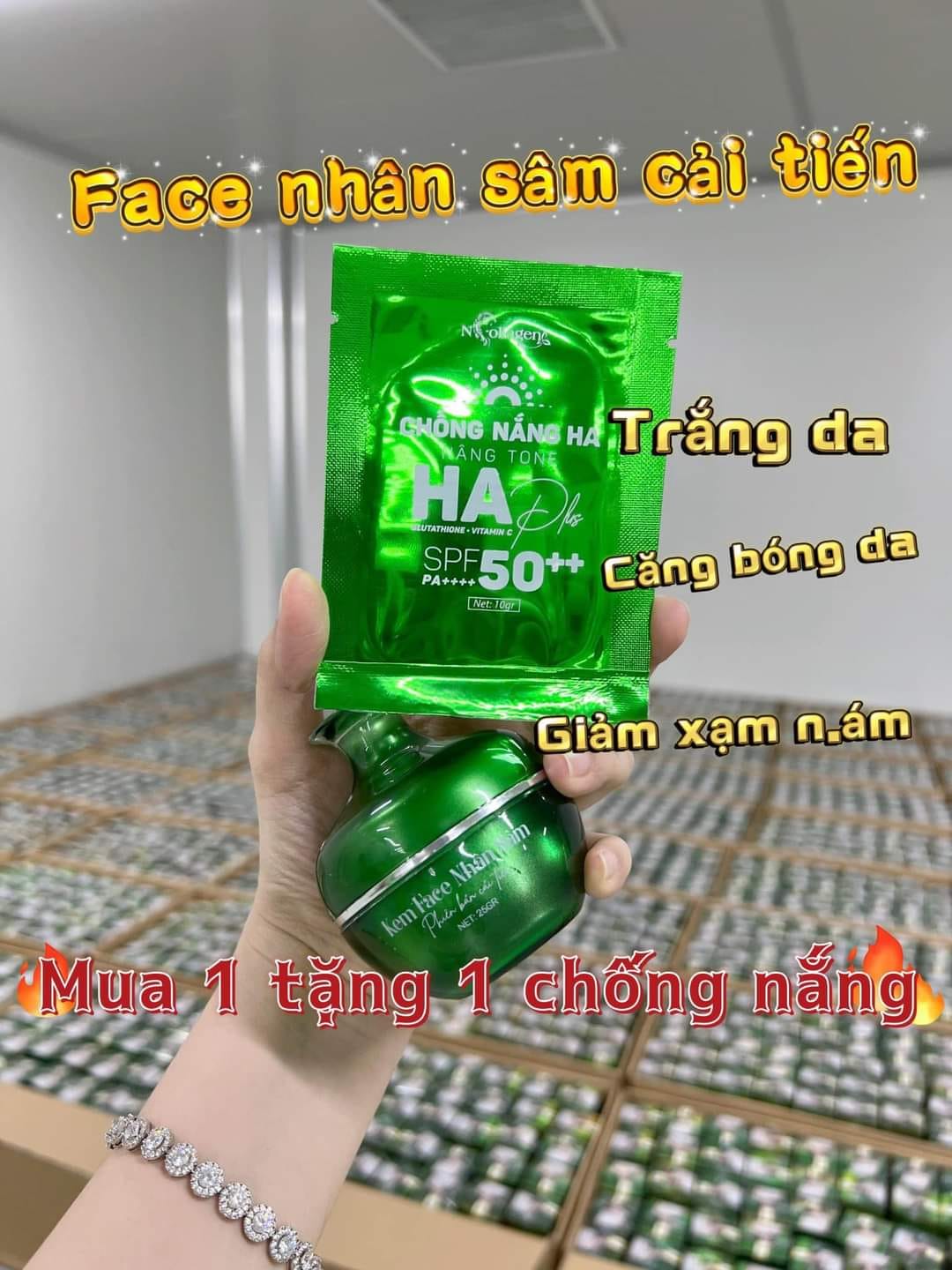 Kem Face Nhân Sâm Xanh N Collagen Phiên Bản Cải Tiến Kem Face Nhân Sâm Xanh N Collagen Phiên Bản Cải Tiến