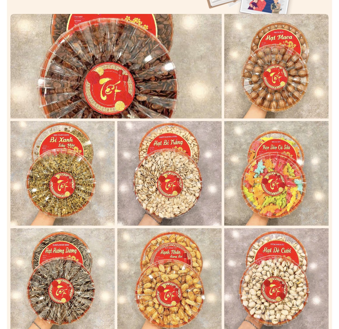 Chính thức lên dây cót mùa Tết 2024 Nhà em sẵn hàng quần áo, mỹ phẩm, bao lì xì, đồ ăn vặt, đồ ăn biếu tết, đồ ăn gói giỏ quà, đồ khô tết Chính thức lên dây cót mùa Tết 2024 Nhà em sẵn hàng quần áo, mỹ phẩm, bao lì xì, đồ ăn vặt, đồ ăn biếu tết, đồ ăn gói giỏ quà, đồ khô tết