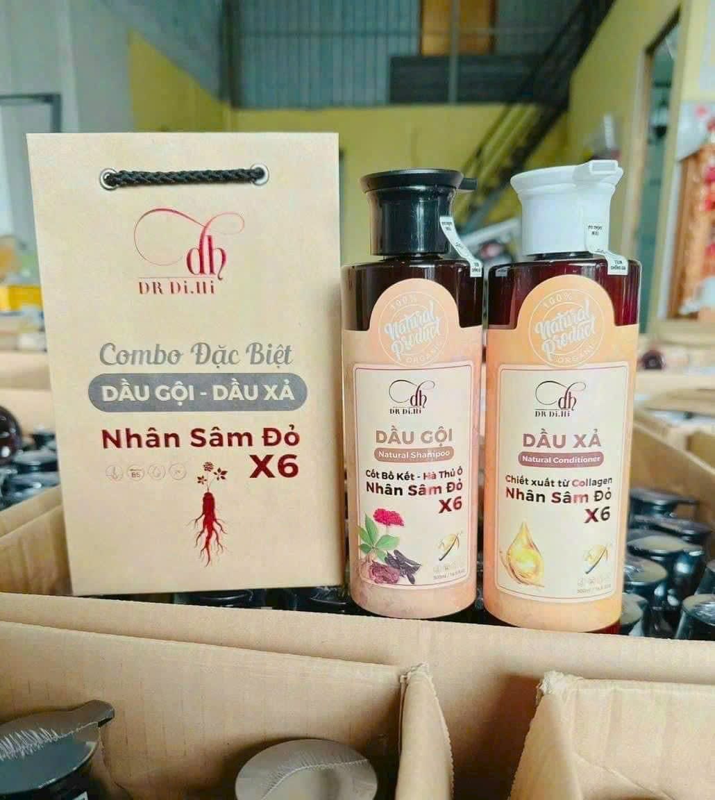 Combo Dầu Gội Xả Nhân Sâm Đỏ X6 Dr Di Hi Combo Dầu Gội Xả Nhân Sâm Đỏ X6 Dr Di Hi