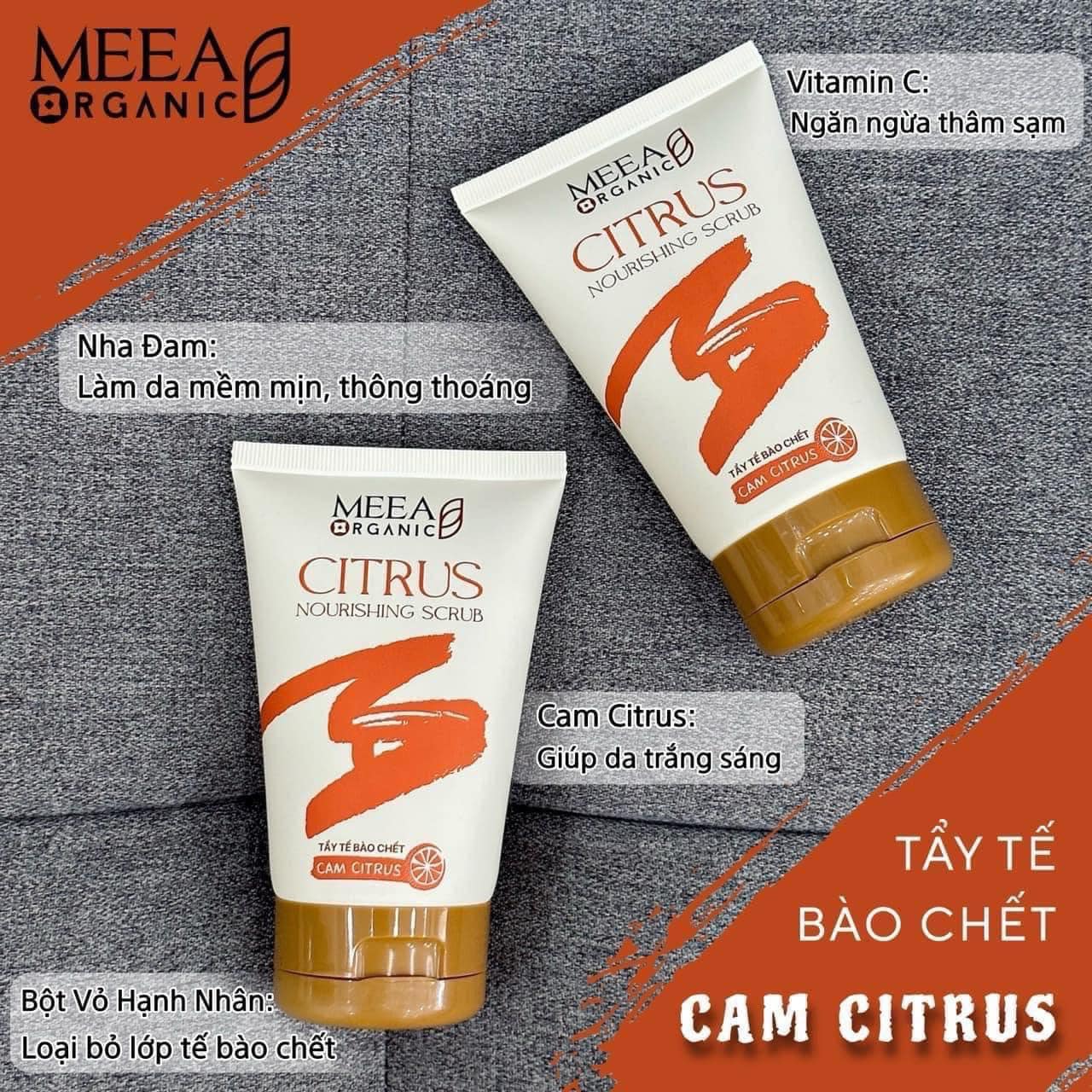 Tẩy Tế Bào Chết Face Cam Citrus Meea Organic Nouishing Scrub Tẩy Tế Bào Chết Face Cam Citrus Meea Organic Nouishing Scrub