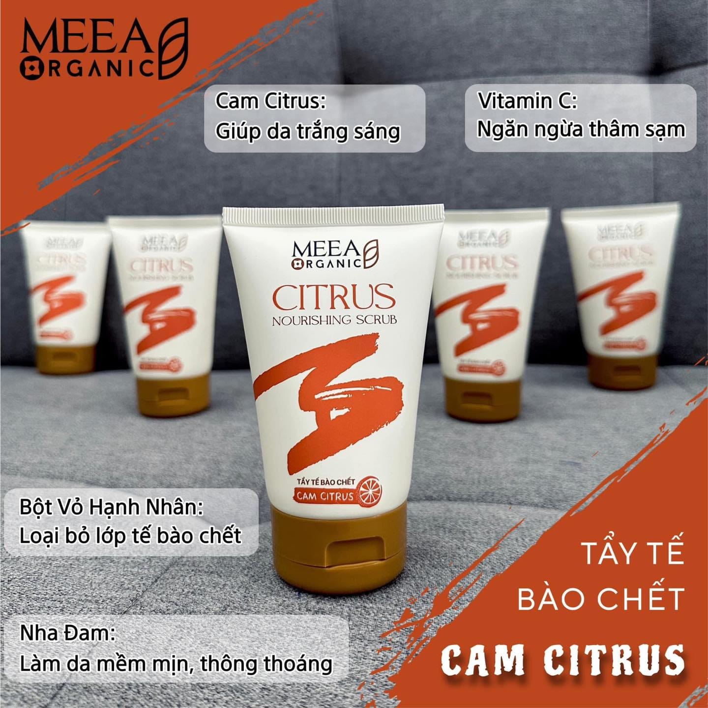 Tẩy Tế Bào Chết Face Cam Citrus Meea Organic Nouishing Scrub Tẩy Tế Bào Chết Face Cam Citrus Meea Organic Nouishing Scrub