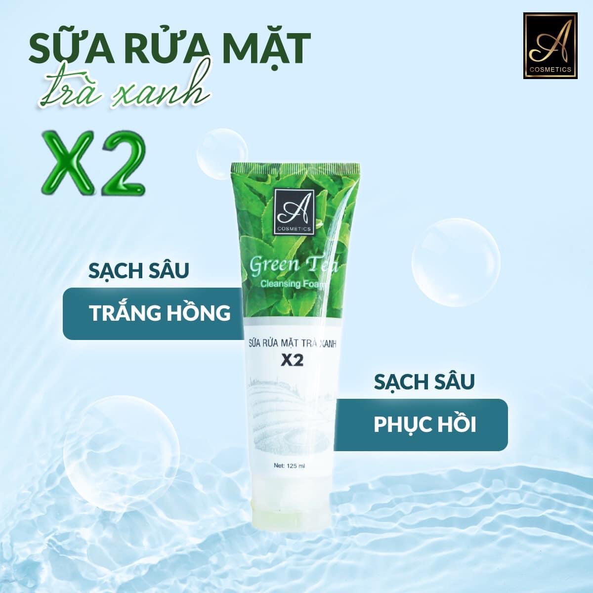 Sữa rửa mặt nhà Acosmetics làm da sạch thông thoáng hấp thụ kem dưỡng tốt hơn và trà xanh giúp trị mụn và ngăn ngừa mụn tốt Sữa rửa mặt nhà Acosmetics làm da sạch thông thoáng hấp thụ kem dưỡng tốt hơn và trà xanh giúp trị mụn và ngăn ngừa mụn tốt