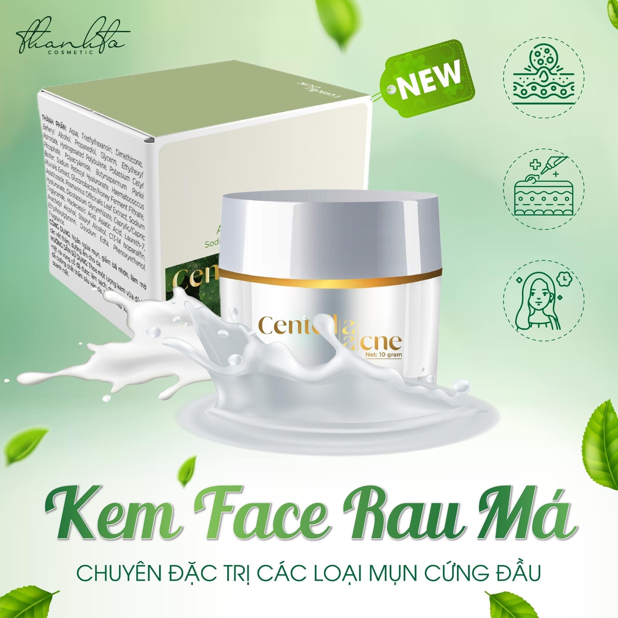 Kem Face Mụn Rau Má Jiuhe Centella Acne Thanh Tô Cosmetics 10g